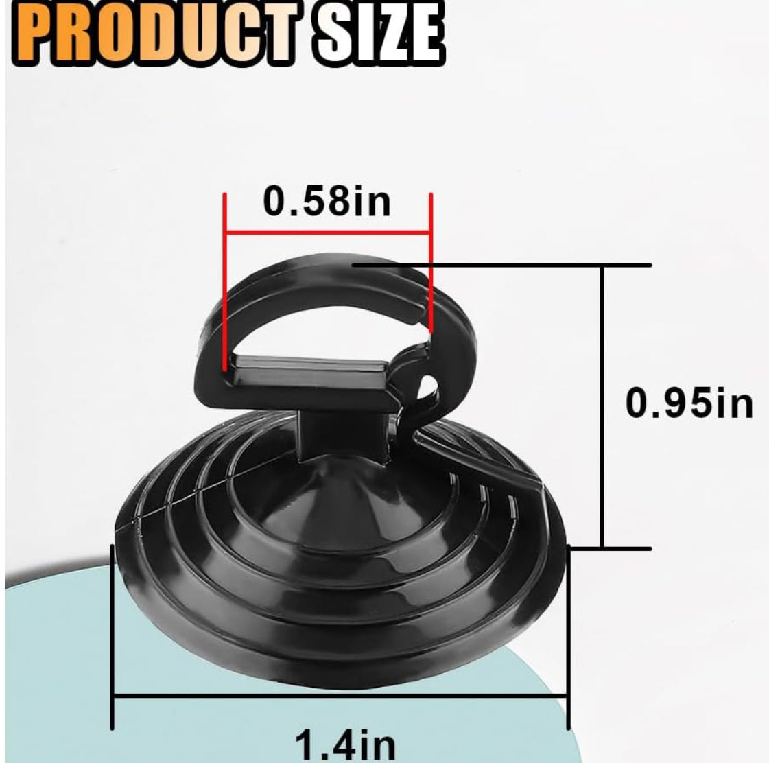 Black suction cups(24 in a pack)