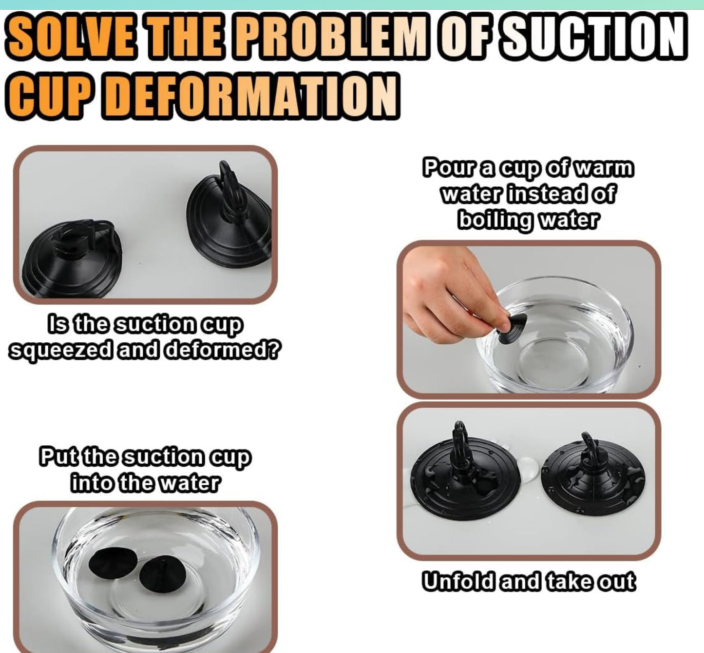 Black suction cups(24 in a pack)